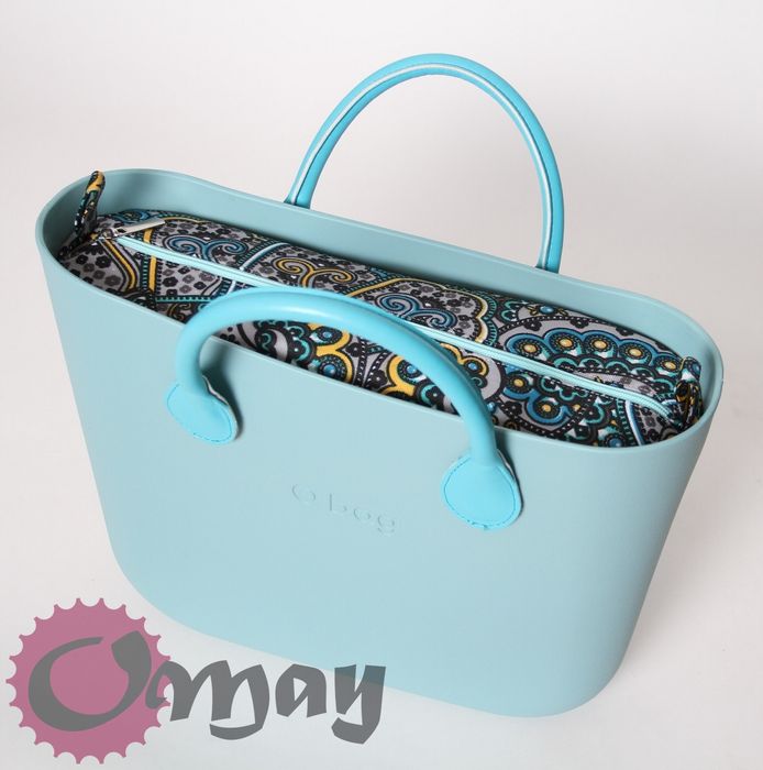Turkusowy organizer OBAG STANDARD orient szary 2 kieszenie VIP OMAY