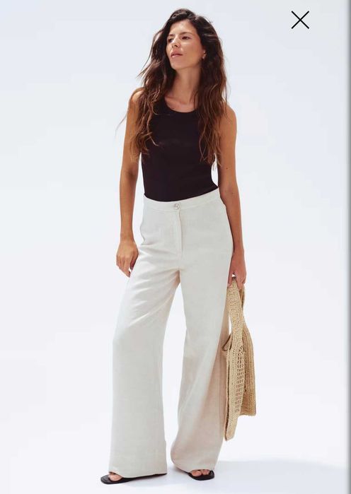 Трендові нові штани з льоном ( нові з біркою)