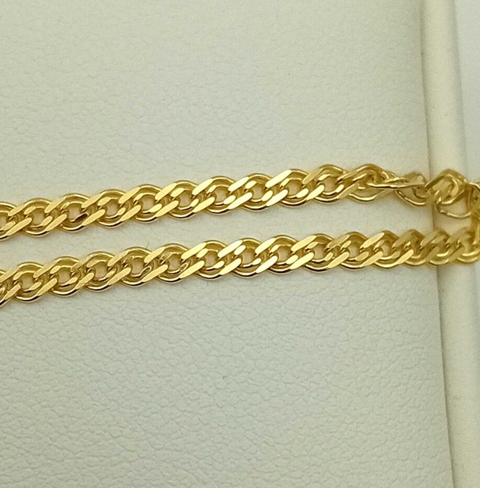 Złota bransoletka próba 585 splot mona lisa 19 cm NOWA/ Fajne Okazje