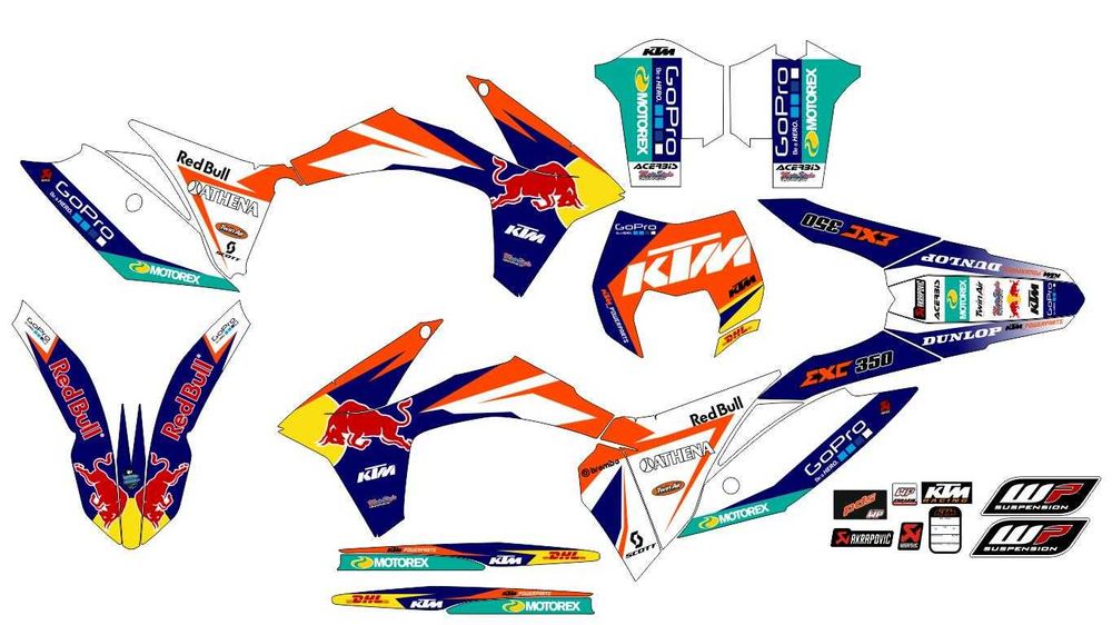 Наклейки KTM EXC SXF SX SMC690 SM LC4 50 65 85 125 250 350 450 525 530