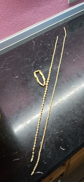 Naszyjniki i bransoletka kość Prl