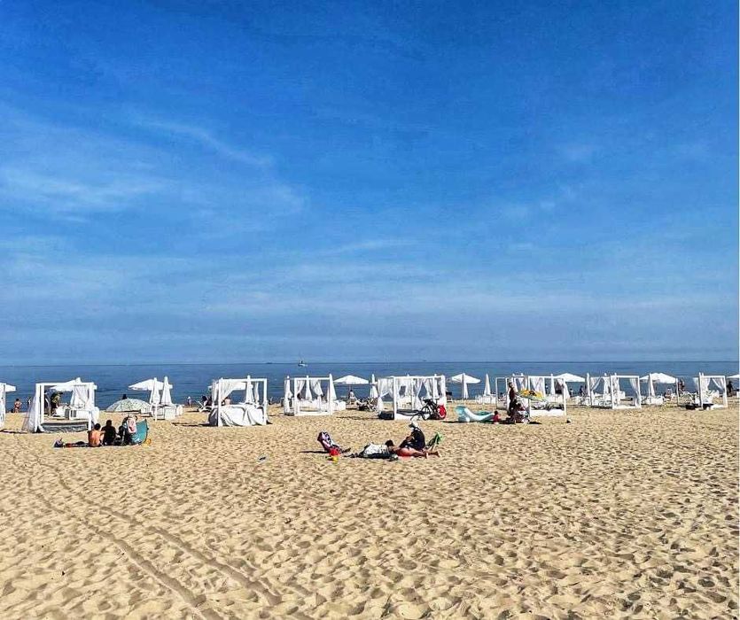 Łózko plażowe, zestawy leżaków