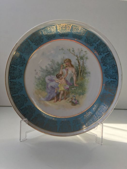 Prato porcelana francês, cerca 1900