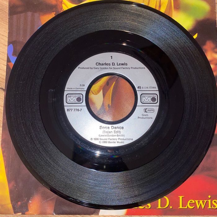 Charles D. Lewis - Soca Dance (Bajan Edit) - Winyl SP 7" - 1990
