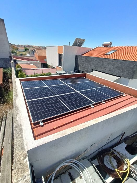 Kit solar completo com Instalação, Inversor deye 6kw+Bateria 16kw+8paineis solares 605w