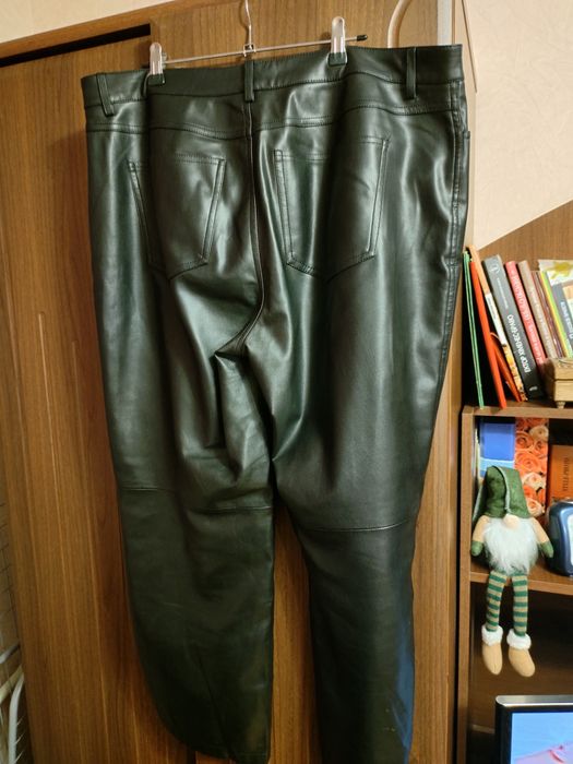 Шкіряні брюки/штани Mango
