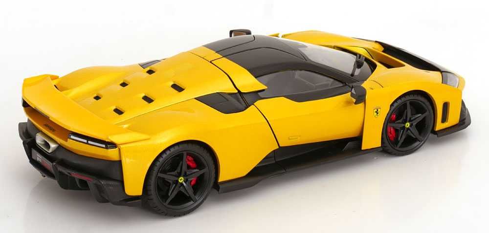 Burago 1/18 - Ferrari F80 2024 (Giallo Tristrato, with Black wheels) - Signature Series