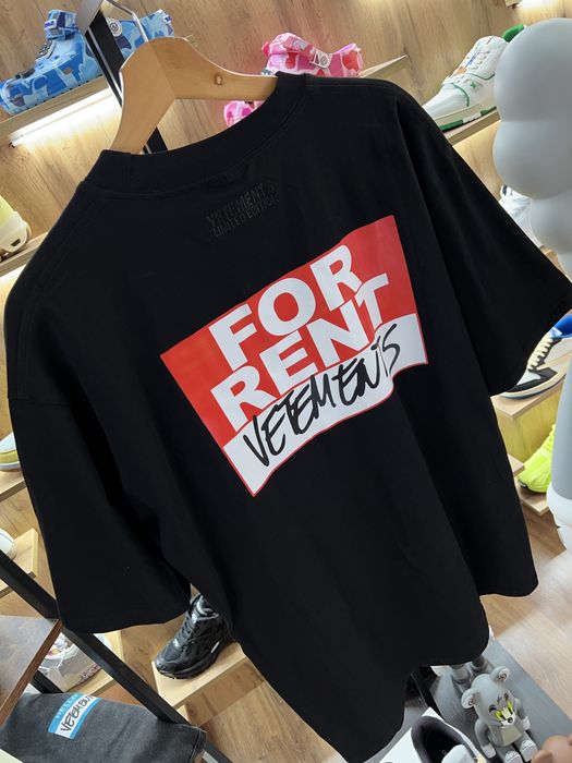 Футболка VETEMENTS “For Rent” Black / Red
