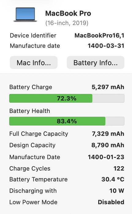 MacBook Pro 16’ 2019 Intel i9 32Gb 1Tb SSD Redeon 5300 4Gb
