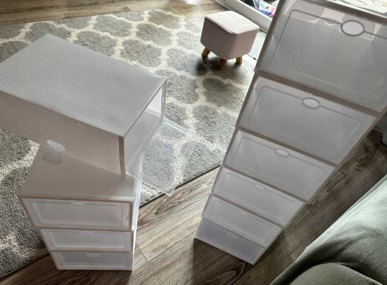 20x Organizer Pudełko na Buty do Szafy Modułowe Pudełka Zestaw Regał