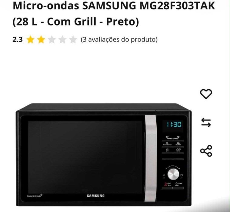 Microondas com grill samsung