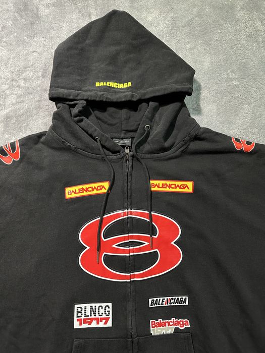 Зип худи balenciaga Sponsor Logos Large Zip-Up Hoodie S M L