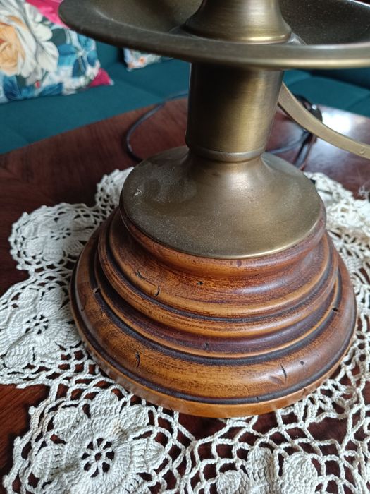 Lampa stołowa metal z drzewem