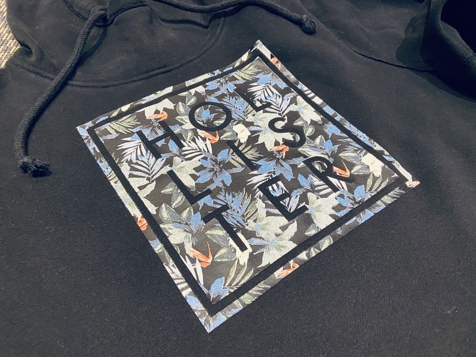 Bluza z kapturem HOLLISTER California hoodie L czarna kangurka