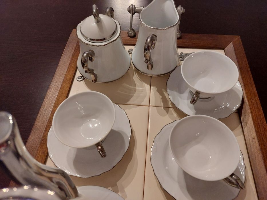 Unused Tin Tea Set430894015882864643