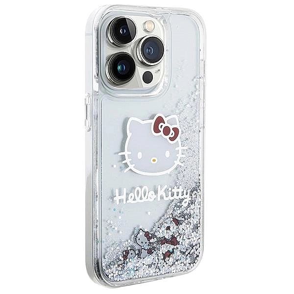 Etui Hello Kitty Liquid Glitter Charms Kitty Head na iPhone 14 Pro Max