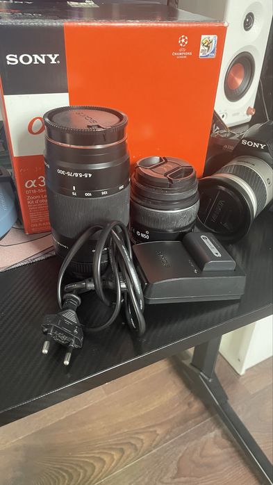 Aparat Sony a330 z obiektywami