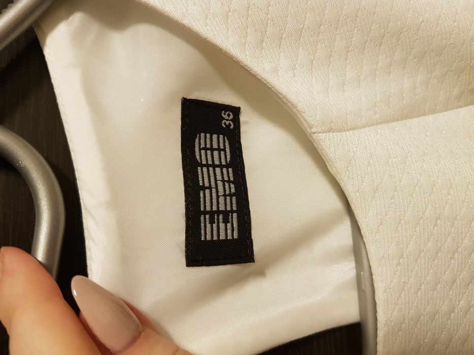 Biała sukienka, ślub cywilny, rozmiar S