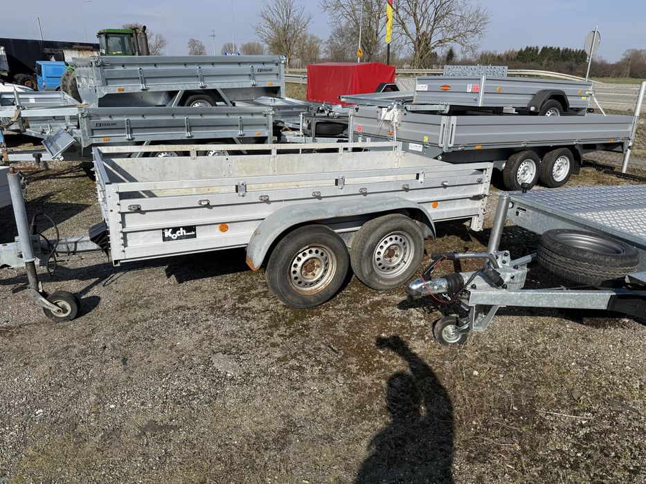Koch 2010r 1.25x3m   aluminiowa skrzyniowa przyczepa 2600 kg