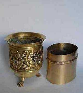 Кашпо для интерьера или растений-латунь, медь