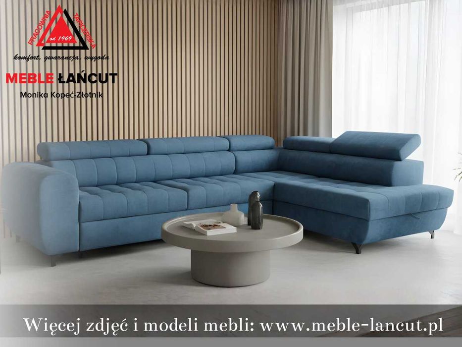 Narożnik TOKYO, duży, Pikowany, PRODUCENT, Miękki, HR35, 5x reg. zagł.