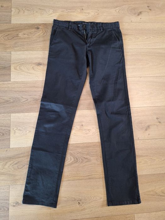 Spodnie chinosy zara M 40/31 czarne slim