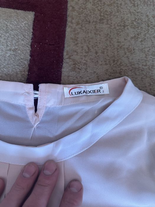 Блузка  біло-персикова  s-m