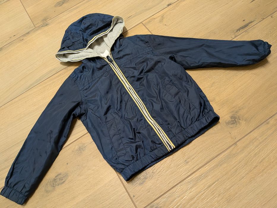 F&F 86 92 kurtka wiosenna jesienna dla chłopca  granatowa z kapturem