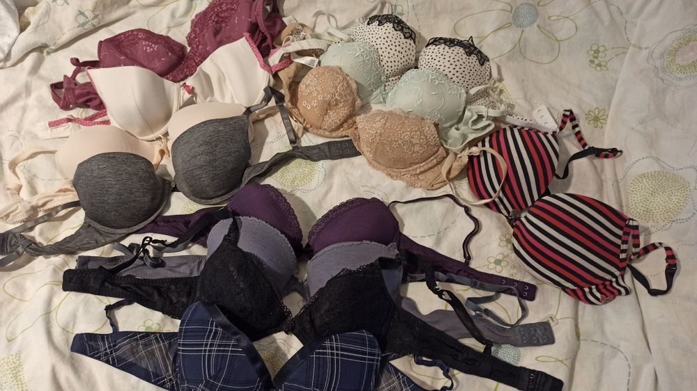 1 szt. Stanik biustonosz fioletowy push-up 75 B H&M