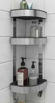 Estante de parede canto, aço inoxidável IKEA BROGRUND