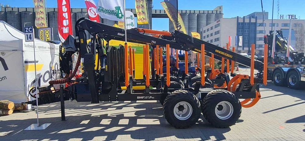 BMF 10T2Pro750 7.5m Przyczepa Leśna Zrywkowa z Żurawiem BMF - Leasing
