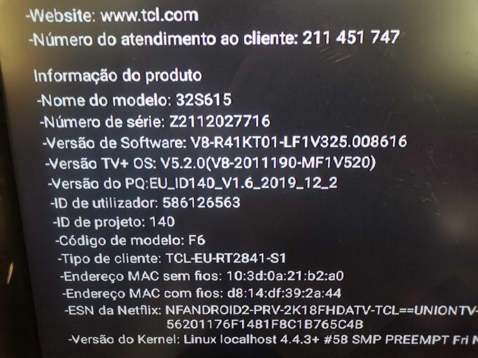 Mainboard TCL 32S615   TPD.RT2841.PB775