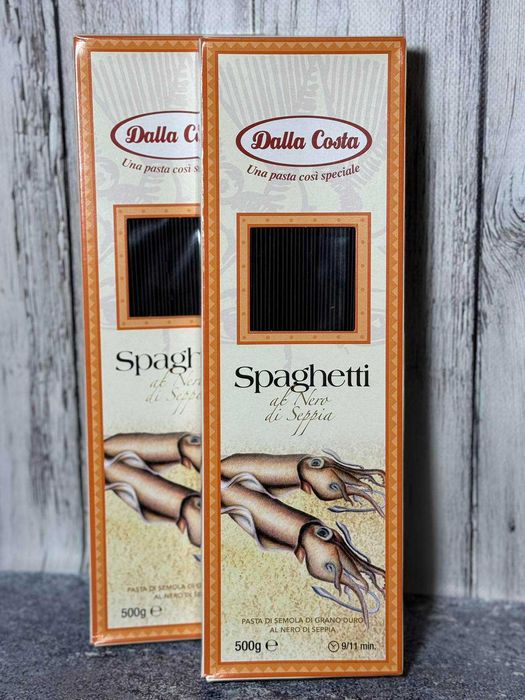 Макарони Dalla Costa Spaghetti з чорнилом каракатиці 500 г
