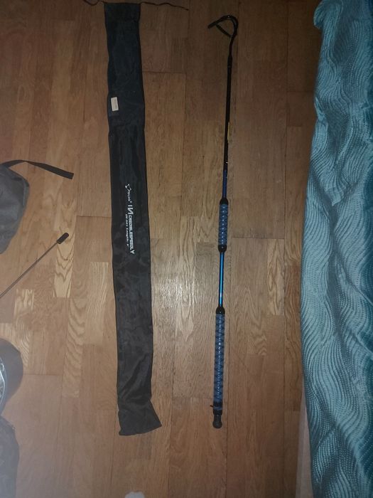 Gaff de pesca portátil com gancho de aço inoxidável, aderência antiderrapante, eixo de fibra de vidro 6' 1.83m