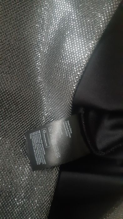 Srebrna elegancka imprezowa sukienka 38 40 H&M