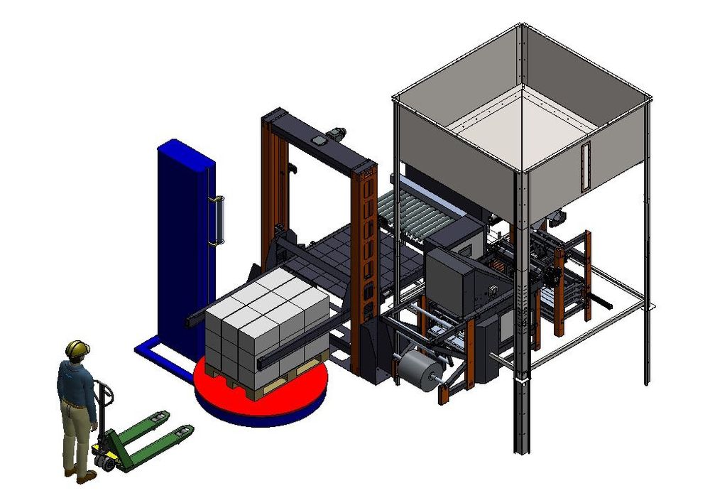 PRZEMYSŁOWY POLSKI paletyzator półkowy/ paletyzator windowy