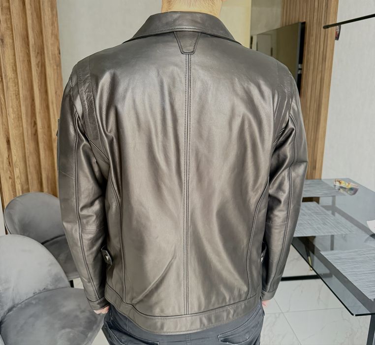 Куртка НОВА шкіряна чоловіча чорна на XL/2XL
