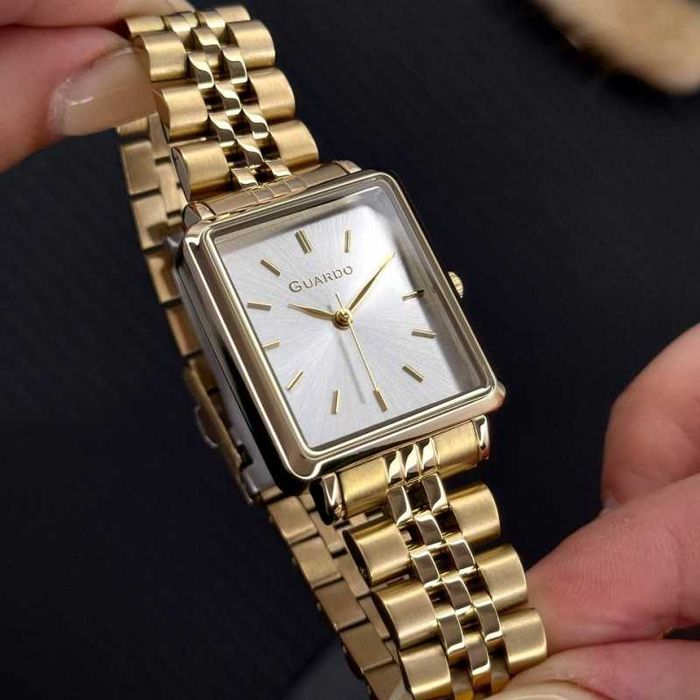 Жіночий годинник Guardo 012803-1 Gold-Silver