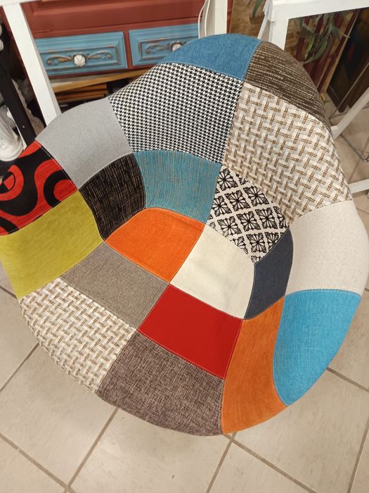 Conjunto de 4 cadeiras de jantar em patchwork