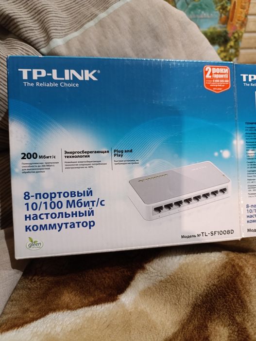 8-портовий 10/100 Мбит/с настільний комутатор Модель TL-SF1008D