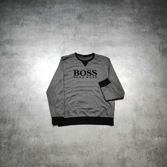 MĘSKA PREMIUM Bluza Elegancka Bawełna Duże Logo Hugo Boss Classic Luxury