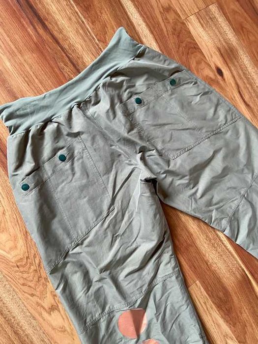 Xl 42 40 mitchi luzne lekkie spodnie dres alladynki khaki cienkie