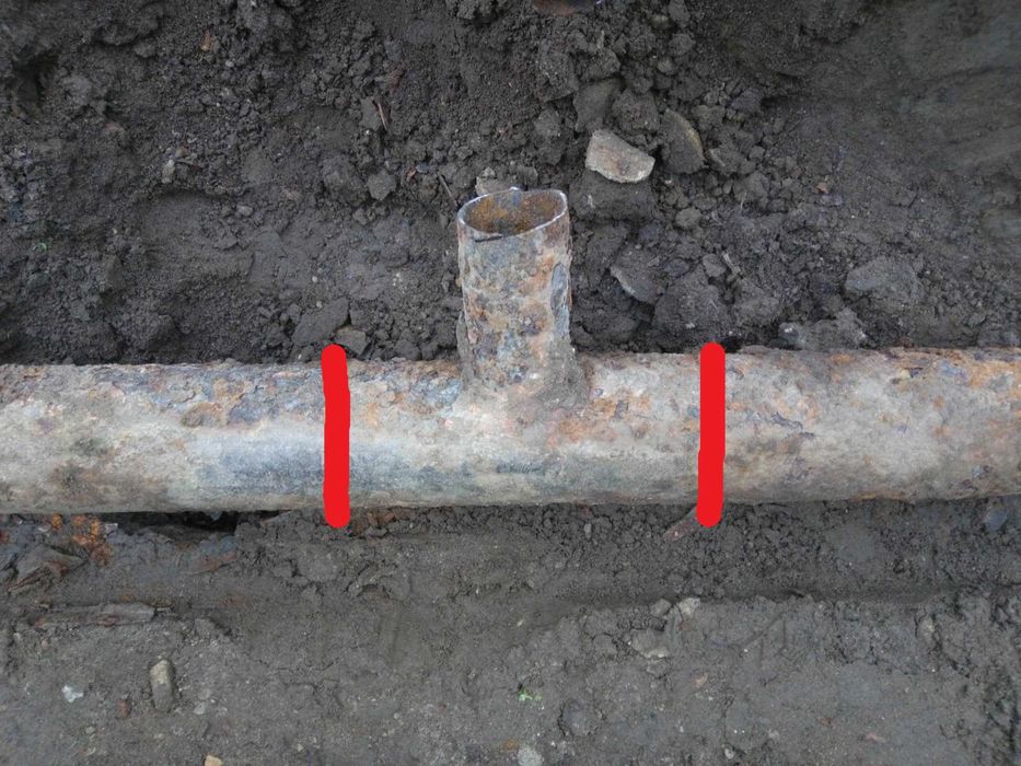 Trójnik dolny rozdzielacz rury stalowy fi 76mm 7,6cm element T 1 szt