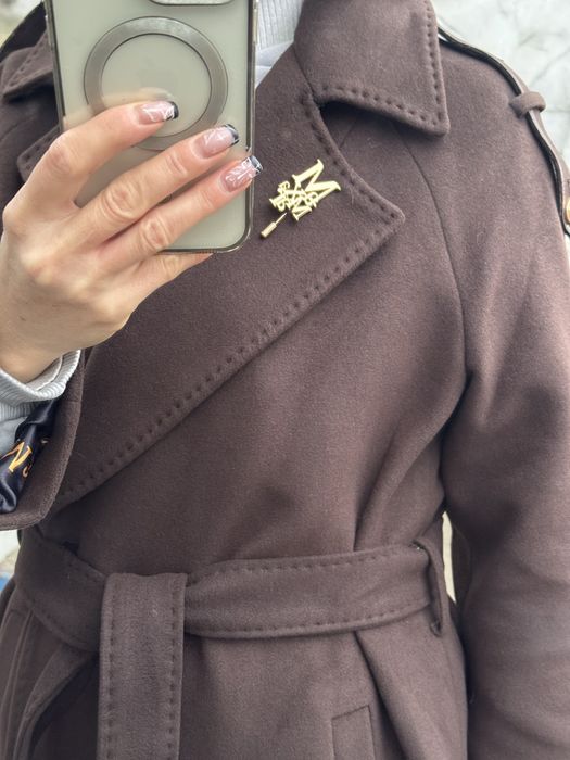 Кашемир макс мара пальто турция коричневое серое пальто длинное