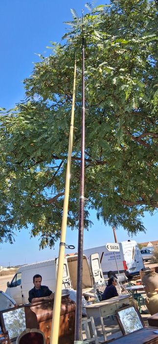 Canas de pesca com carretos