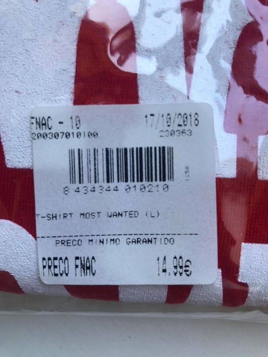 T-shirt "Most Wanted", nova! Fnac, L
