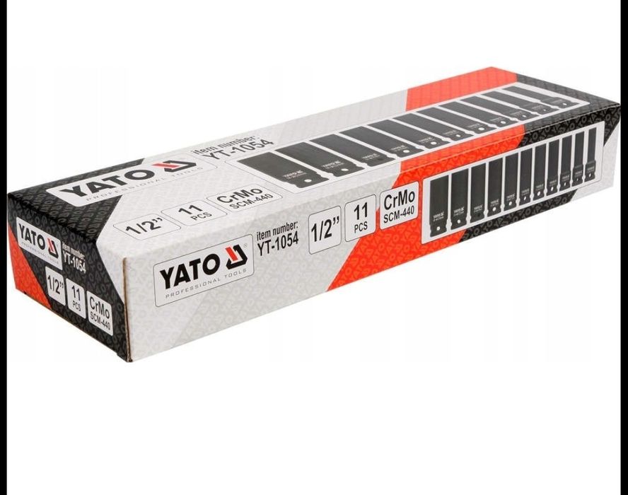 Набір торцевих ударних головок 1/2" YATO YT-1054