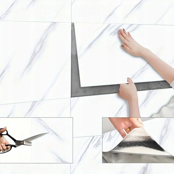 x10 samoprzylepny panel ścienny marmur pcv laminat połysk 3d płytki 30x60