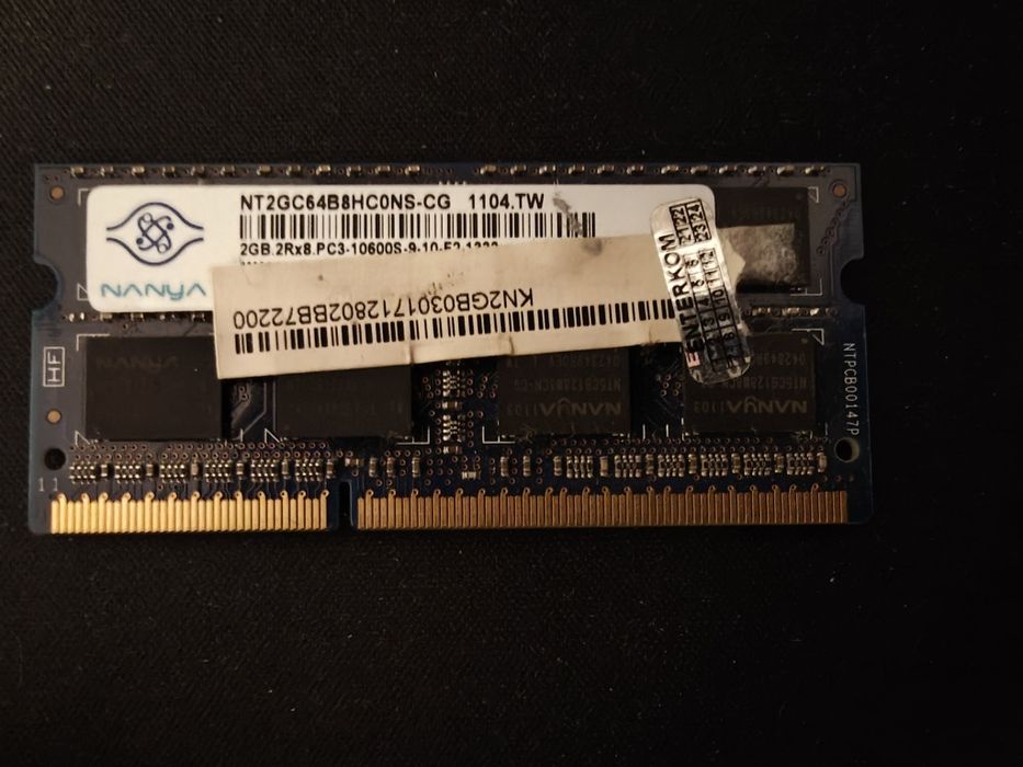 Pamięć RAM sodimm DDR3 2GB 1333 MHz