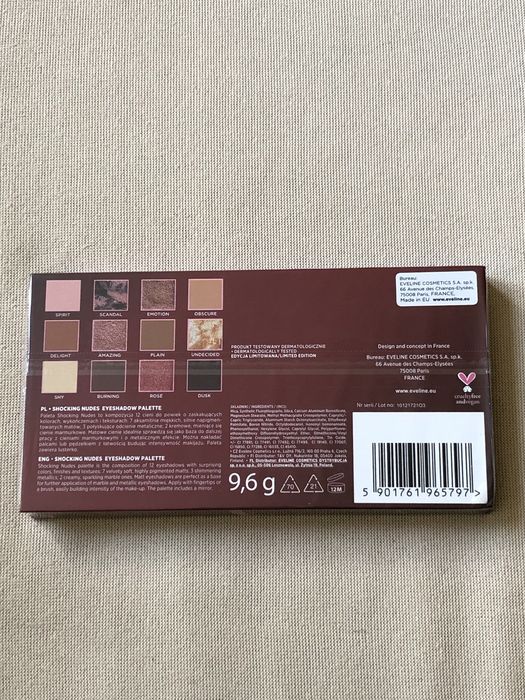 Paleta cieni do oczu Eveline Nudes Shocking